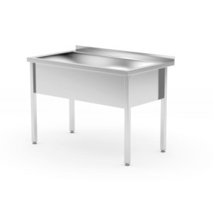Plonge 1 Grand Bac Profi Line Soudé - P 700 x L 800 mm - HENDI
