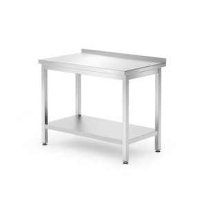 Table de Travail Murale Kitchen Line avec Étagère - P 600 x L 1000 mm - HENDI