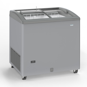 Καταψύκτης Όψης Inox με Συρόμενες Γυάλινες Πόρτες - 170 L - TENSAI