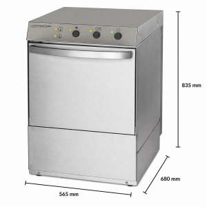 Lave-Vaisselle Professionnel avec Doseur de Liquide de Rinçage et Détergent - 50 x 50 cm