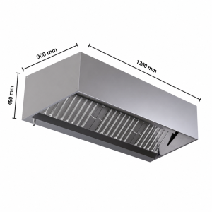 Κυβικός απορροφητήρας 900 Led χωρίς κινητήρα - Dynasteel KP 9/12L-LEDB-IMPEX