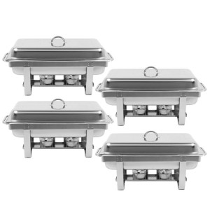 Chafing Dish 9 L - GN 1/1 Eco - Σετ των 4 Ανακατασκευασμένο