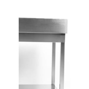Τραπέζι Inox 1600x700 mm Πλάτη και Κάτω Ράφι