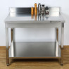 Table Inox Dynasteel avec Dosseret et Étagère - Robuste et fonctionnelle
