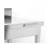 Τραπέζι Inox 1600x600 mm με Πλάτη και Κάτω Ράφι