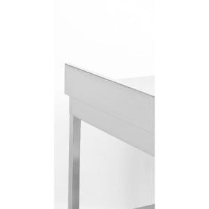 Τραπέζι Inox 1600x600 mm με Πλάτη και Κάτω Ράφι