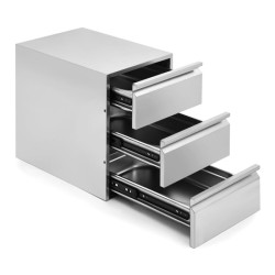 Set of 3 Drawers for Sink Unit Depth 600