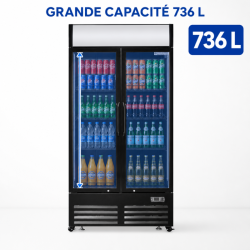 Beverage Display 736 L 2 Glass Doors 2-8 °C R290