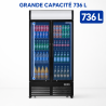 Βιτρίνα Ποτών 736 L 2 Γυάλινες Πόρτες 2-8 °C R290
