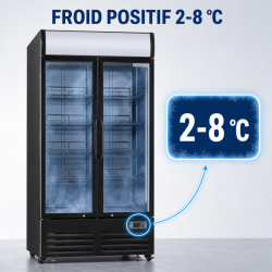 Beverage Display 736 L 2 Glass Doors 2-8 °C R290