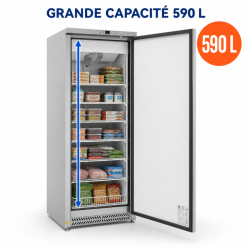 Καταψύκτης 590 L Inox με Αερόψυξη -22 °C