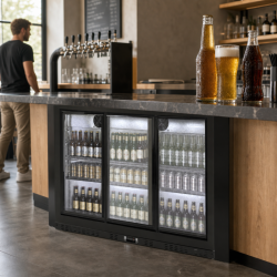 Refrigerated Back Bar 320 L 3 Sliding Glass Doors