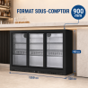 Refrigerated Back Bar 320 L 3 Sliding Glass Doors