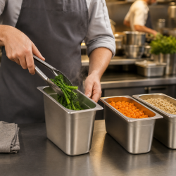 Gastro GN 1/3 Stainless Steel Tray 200 mm - 7.5 L | Dynasteel