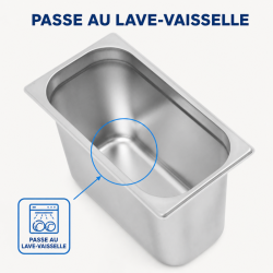Gastro GN 1/3 Stainless Steel Tray 200 mm - 7.5 L | Dynasteel