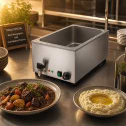 Bain-Marie Pro GN 1/1 20 L 1200 W Inox με Αποστράγγιση