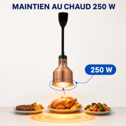 Λάμπα Θέρμανσης Pro 250 W Ø 175 mm Χάλκινη | Dynasteel