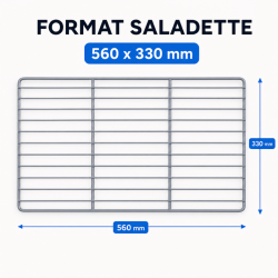 Grille pour Saladette 560 x 330 mm — Πλαστικοποιημένο Ράφι