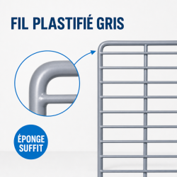 Grille pour Saladette 560 x 330 mm — Πλαστικοποιημένο Ράφι