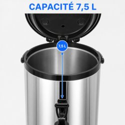Διανομέας Ποτών Ισοθερμικός 7,5 L Ανοξείδωτο Ατσάλι AISI 304
