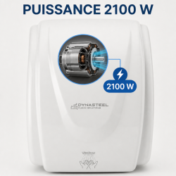 Επαγγελματικό Στεγνωτήριο Χεριών 2100 W ABS Λευκό — Στέγνωμα 30 δευτ