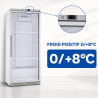 Θετική Ψυγείο Ντουλάπα 590 L Με Τζάμι 0/+8°C