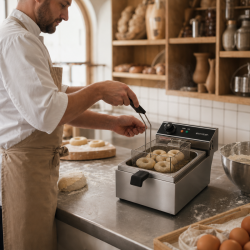 Επαγγελματική Φριτέζα 10 L 3000 W Inox — Θερμοστάτης
