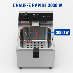 Επαγγελματική Φριτέζα 10 L 3000 W Inox — Θερμοστάτης
