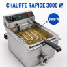 Επαγγελματική Φριτέζα 13 L 3000 W με Αποστράγγιση - Ανοξείδωτο Ατσάλι