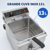 Επαγγελματική Φριτέζα 13 L 3000 W με Αποστράγγιση - Ανοξείδωτο Ατσάλι