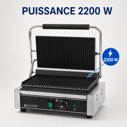 Grill Panini Pro 2200 W Ραβδωτό 340x220 mm Inox