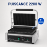 Grill Panini Pro 2200 W Rainuré 340x220 mm Inox