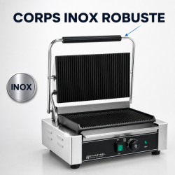 Grill Panini Pro 2200 W Ραβδωτό 340x220 mm Inox