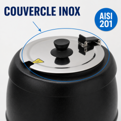 Soupière Électrique Pro 9 L 400 W — Thermostat 30-80 °C