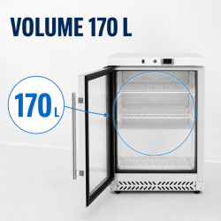 Μίνι Ψυγείο με Γυάλινη Πόρτα 170 L 0/+8 °C - Dynasteel