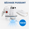 Στεγνωτήρας Μαλλιών Τοίχου 1100 W Λευκό ABS | Ξενοδοχείο & CHR