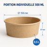 Μπολ σαλάτας Kraft 500 ml Ø 150 mm — Παρτίδα των 300