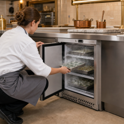 Stainless Steel Negative Refrigerated Cabinet 170 L -18°C Under Counter