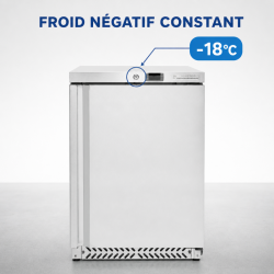 Stainless Steel Negative Refrigerated Cabinet 170 L -18°C Under Counter