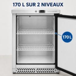 Αρνητικό Ψυγείο Ανοξείδωτο 170 L -18°C Υπό Πλάνο