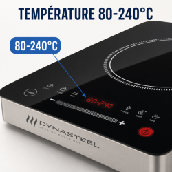 Πλάκα Επαγωγής Pro 2500 W — 80-240°C, Ψηφιακή