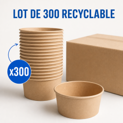 Bol à Salade Kraft 750 ml Ø150 mm — Lot de 300