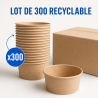 Bol à Salade Kraft 750 ml Ø150 mm — Lot de 300