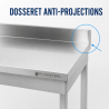 Stainless Steel Table 1000x600 mm Backsplash and Lower Shelf