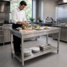 Τραπέζι Inox 1200x700 mm με Κάτω Ράφι — Pro CHR