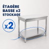 Τραπέζι Inox 1200x700 mm με Κάτω Ράφι — Pro CHR