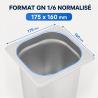 Bac Gastro GN 1/6 Inox Profondeur 200 mm - 3,4 L