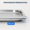 Bac Gastro GN 1/3 Inox 20 mm - Συμβατό με Πλυντήριο Πιάτων