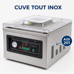 Μηχανή Sous Vide με Καμπάνα 900 W - Συγκόλληση 400 mm Inox