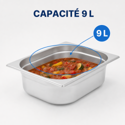 Bac Gastro GN 2/3 Inox 9 L - Βάθος 100 mm